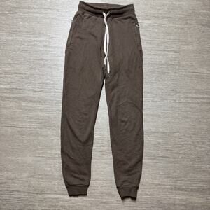 John Elliott Joggers Sweatpants Pre SS19 Brown Terry Womens 0 XS Zip Pockets